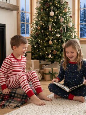 Pact Organic Cotton Holiday Pajama Sets for Kids
